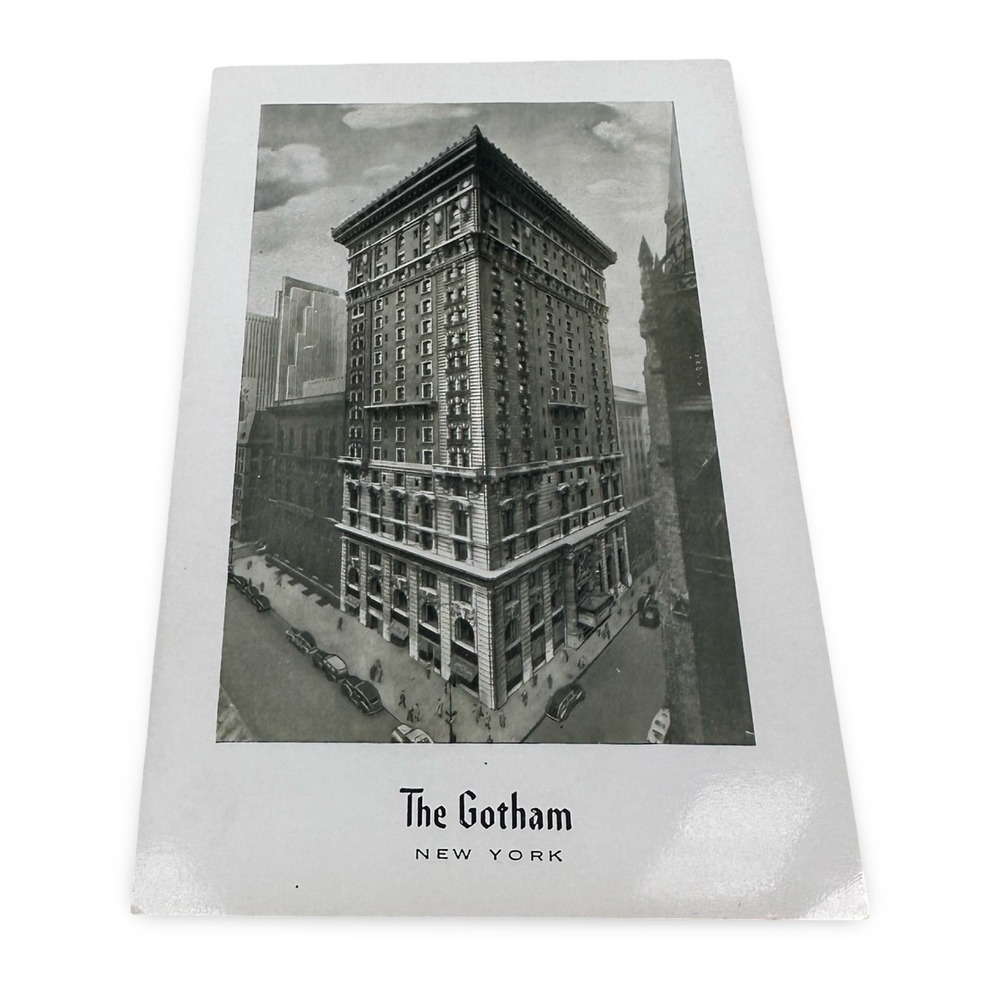 The Gotham Hotel New York City NYC Vintage Postcard Unused Richtone Fifth Ave